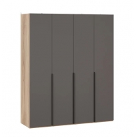 Шкаф для одежды Порто 580 с 4 глухими дверями (Яблоня Беллуно, Графит софт)